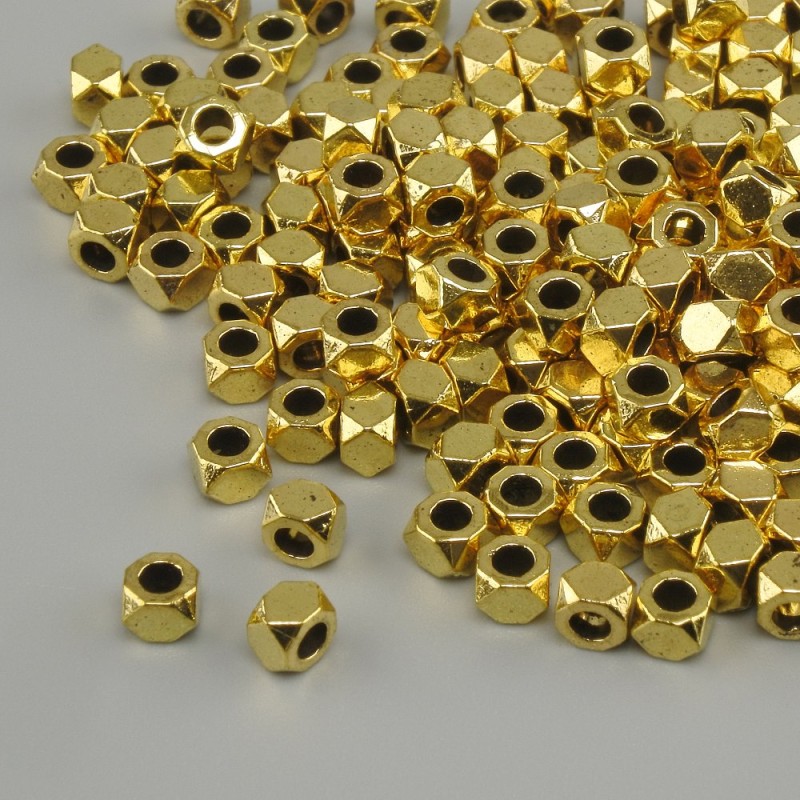 Bead Insert Findings, Gold-Tone Color, Diameter 3×2.5 mm, Hole Diameter ~1.9 mm, Packaging 20 g (~170 pcs)