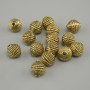 Findings bead insert color yellow gold, diameter 8×7.5 mm, hole diameter 1.8 mm, packaging 20 g (~15 pcs)