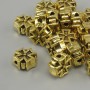 Cross-shaped Bead Insert - Yellow Gold 8×8 mm, hole diameter 2 mm, packaging 20 g (~17 pcs.)