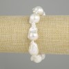 Baroque Pearl Bracelet, diameter 20-23×13-17 mm, length 18 cm ±, elastic