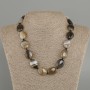 Agate Oval Necklace, diameter approx. 19.5–20×15 mm, length 45 cm ±, with clasp