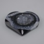 Souvenir Heart of Agate with Geode 85x73x12 mm +/- (assorted sizes) (per 100 g)