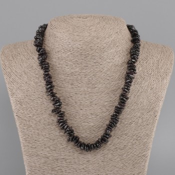 Garnet chip necklace, 9–12×2–3 mm, length 45 cm ± with clasp