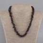 Garnet chip necklace, 9–12×2–3 mm, length 45 cm ± with clasp
