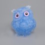 Souvenir Owl Statue Made from Recycled Aquamarine Chips, Dimensions 60x50x40 mm+