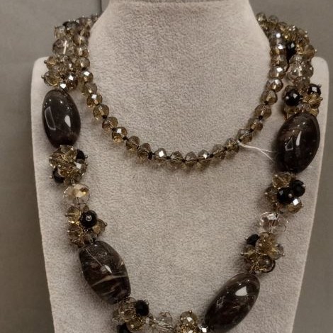 Long necklace with Assorted Stones, 88 cm+