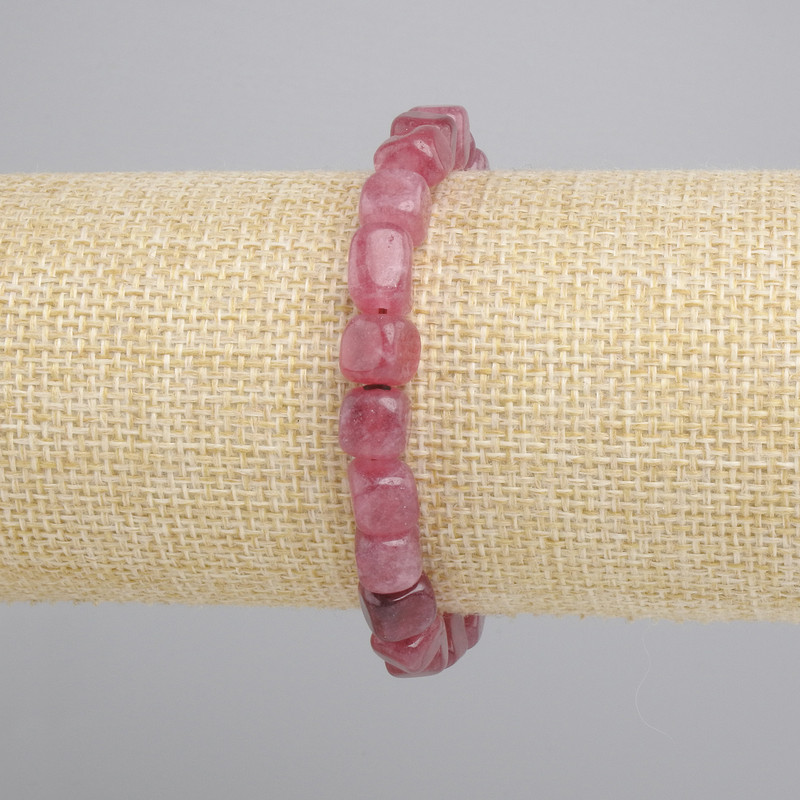 Tourmaline Cube Bracelet, diameter 7-8mm+-, length 18cm+- stretch