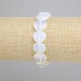 Moonstone Opalite Heart Bracelet, diameter 14mm+-, length 18cm+- stretch