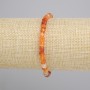 Carnelian Bracelet, faceted cube, diameter 5x5mm+-, length 18cm+- stretch