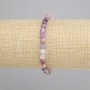 Lepidolite Faceted Bead Bracelet, 5 mm diameter, 18 cm length ±, stretch