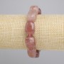 Strawberry Quartz Bar-Bead Bracelet, 18-20×12 mm, length 18 cm, stretch