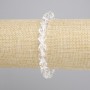 Faceted Rock Crystal Bracelet, 9x8 mm, 18 cm stretch