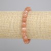 Sunstone Selenite Bracelet, smooth ball, diameter 8mm+-, length 18cm+- stretch