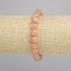 Sunstone Selenite Bracelet, smooth ball, diameter 8.5mm+-, length 18cm+- stretch