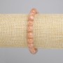 Sunstone Selenite Bracelet, smooth ball, diameter 8.5mm+-, length 18cm+- stretch