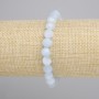 Aquamarine Bracelet polyhedrons, diameter 8x7mm+-, length 18cm+- stretch