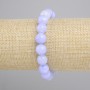 Agate Bracelet, faceted ball, diameter 10mm+-, length 18cm+- stretch