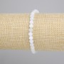 Agate Bracelet, faceted ball, diameter 5mm+-, length 18cm+- stretch