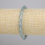 Jadeite Bracelet cylinder, diameter 8x5mm+- seed bead 3mm+-, length 18cm+- stretch