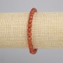 Carnelian Bracelet faceted bead, diameter 6mm+-, length 18cm+- stretch