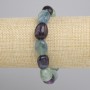 Fluorite Bracelet tumbled, diameter 14-16x11-13mm+-, length 18cm+- stretch