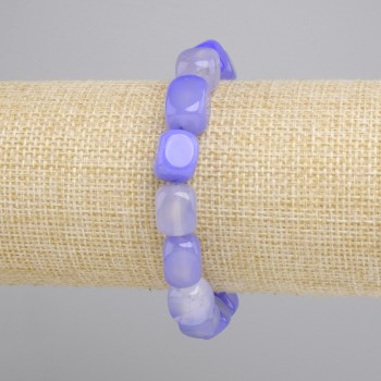Agate Bar Bracelet, diameter 11-13x9mm+-, length 18cm+- stretch
