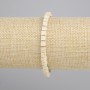 Beige Volcanic Lava Cube Bracelet, diameter 4x4mm+-, length 18cm+- stretch