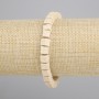 Beige Volcanic Lava Cube Bracelet, diameter 6x6mm+-, length 18cm+- stretch