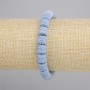 Light Blue Volcanic Lava Cylinder Bracelet, diameter 8x8mm+-, length 18cm+- stretch