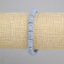 Bracelet Blue Volcanic Lava Cylindrical Beads, 10×6 mm, 18 cm, stretch