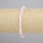 Bracelet Rose Quartz Faceted Cube, 4 mm diameter, 18 cm length ± stretch