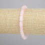 Rose Quartz Cylinder Bracelet, diameter 10x6mm+-, length 18cm+- stretch
