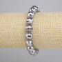 Terahertz Bracelet faceted ball, diameter 10mm+-, length 18cm+- stretch