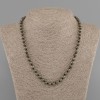 Pyrite Necklace smooth ball 6mm+-, length 45cm+- with clasp
