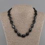 Agate Necklace oval 18x13mm+-, length 45cm+- with clasp