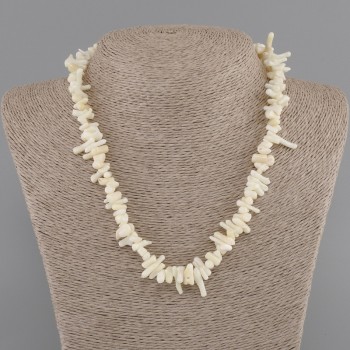 Coral Beads Needle-Shaped Chips 6-18×1-4mm ±, 45 cm ± with Clasp