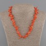 Coral crumb necklace, needle beads 5–13 mm, length approx. 45 cm with clasp