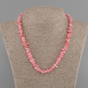Necklace Coral Chip Needle 6-10×1-3 mm ±, length 45 cm ± with clasp
