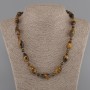 Necklace Tiger's Eye grain 20x10mm+- bead 6.5mm+-, length 50cm+- with clasp