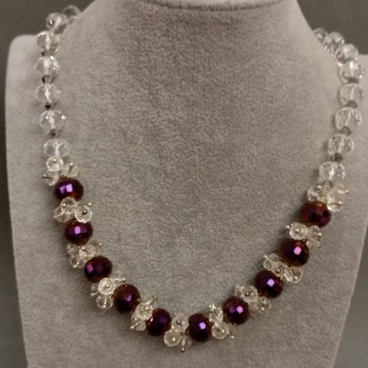 Czech Crystal Necklace, length 46 cm+