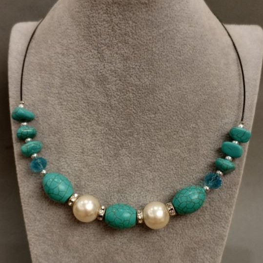 Mallorca Turquoise Necklace, length 46 cm+