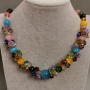 Cat's Eye Necklace with Czech Crystal, length 50 cm+