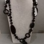 Necklace Agate Czech crystal, length 100 cm+