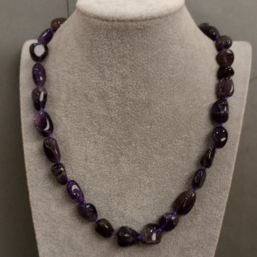 Amethyst Necklace, length 47 cm+