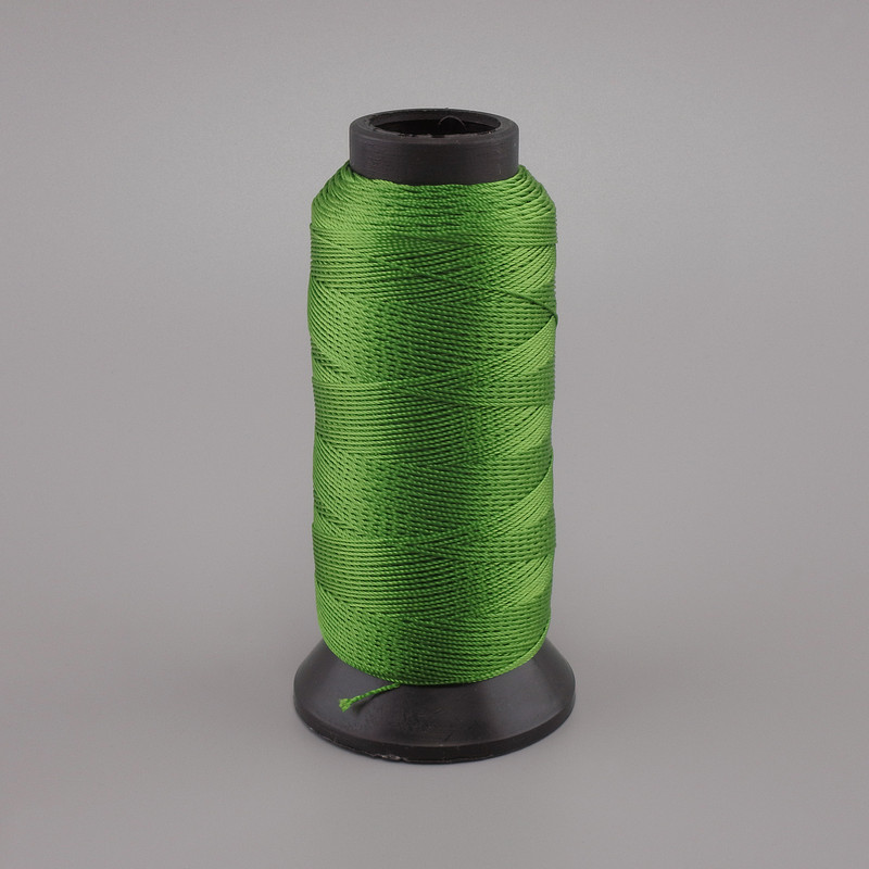 Green nylon bobbin thread, 0.9 mm diameter, for crafts, 300 m