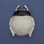 Beetle Brooch-Pendant with Enamel in Silver-Toned Metal 55×43mm+