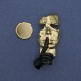 Magnetic Brooch 'Accent Face' enamel on gold-tone metal 53×23 mm+