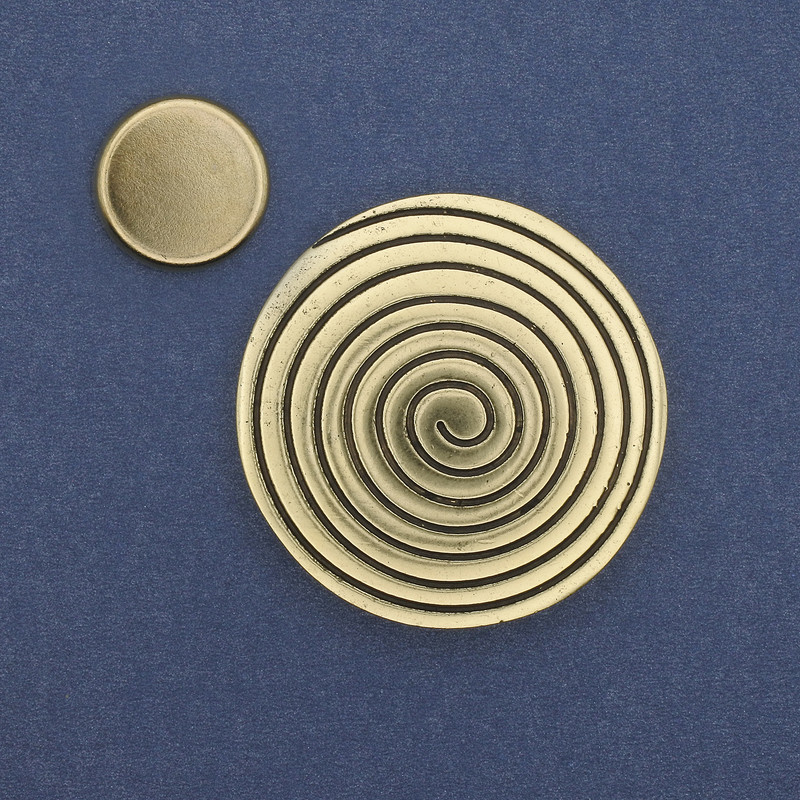 Magnetic Brooch 'Accent' Gold-Tone Metal 41mm+