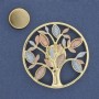 Magnetic Brooch 'Accent' with enamel on gold-tone metal, 50mm+