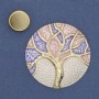 Magnetic Brooch 'Accent' — enamel on gold-tone metal 50mm+